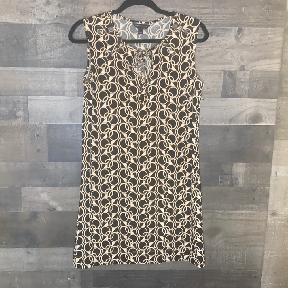 Black and Gold Banana Republic Dress